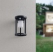 Immagine di Applique Alluminio Nero Carmo per Esterno Led con Sensore IP54 Trio Lighting 