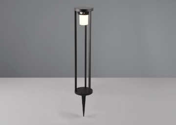 Immagine di Lampione da Giardino Alluminio Nero Carmo Led con Sensore IP54 Trio Lighting