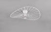 Immagine di Plafoniera Moderna Design Paralume Sombrero Metallo Bianco Chapeau Trio Lighting 