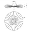 Immagine di Lampada da Soffitto Design Paralume Sombrero Metallo Nero Chapeau Trio Lighting 