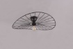 Immagine di Lampada da Soffitto Design Paralume Sombrero Metallo Nero Chapeau Trio Lighting 