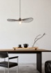 Immagine di Lampada a Sospensione Minimal Paralume Sombrero Nero Chapeau Ø60 cm Trio Lighting