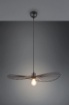 Immagine di Lampada a Sospensione Minimal Paralume Sombrero Nero Chapeau Ø60 cm Trio Lighting