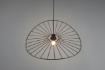 Immagine di Lampada a Sospensione Minimal Paralume Sombrero Nero Chapeau Ø60 cm Trio Lighting