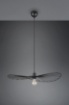 Immagine di Lampada a Sospensione Minimal Paralume Sombrero Nero Chapeau Ø60 cm Trio Lighting