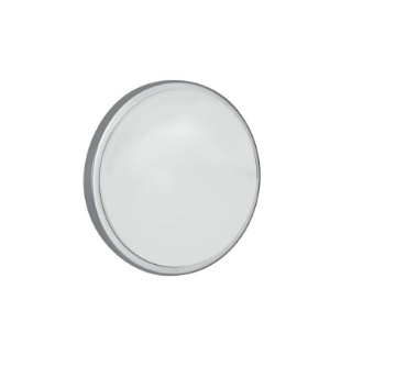 Immagine di Plafoniera Esterno Tonda Grigio Silver Con Sensore Di Movimento Led 28w 4000k IP65
