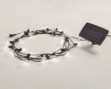 Immagine di Catena 25 Luci Da Esterno E12 7,62 Metri IP44 Con Pannello Solare Picnic-Solar Intec