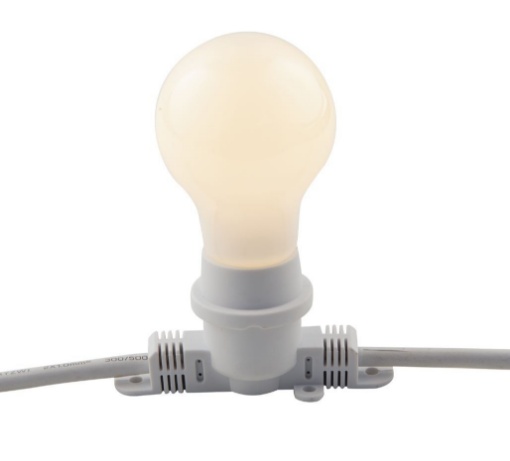 Immagine di Catena Luminosa Da Giardino 10 Luci E27 Picnic Bianco 10 Metri IP44 Intec