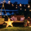 Immagine di Ghirlanda Luminosa Da Esterno 762 cm 25 Lampadine E12 3000k IP44 Picnic Led Intec Light