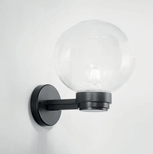 Immagine di Applique Palla Trasparente Da Esterno 1xE27 IP44 Polly AP Intec Light