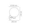 Immagine di Applique Palla Trasparente Da Esterno 1xE27 IP44 Polly AP Intec Light