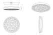 Immagine di Plafoniera Design Moderno Effetto Cerchi Led Chizu Nera 3000K Trio Lighting