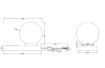 Immagine di Lumetto da Comodino Sfera Vetro Bianco e Base Effetto Legno con Ricarica Induttiva Smartphone Chloe Trio Lighting
