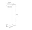 Immagine di Lampioncino Da Terra Per Esterno 76cm Fungo Led CCT Antracite IP65 Bitt Intec
