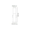Immagine di Lampioncino Squadrato Con Prese Schuko 45 cm IP54 Antracite Station Intec Light
