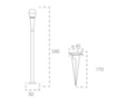 Immagine di Lampioncino Da Terra Per Esterno 54 cm Con Picchetto IP65 Drop Intec Light