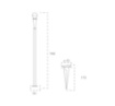 Immagine di Lampioncino Da Giardino Con Picchetto 74 cm IP65 Drop Intec Light