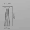 Immagine di Lampada Da Tavolo Ricaricabile Led 3.5W 3000k Dimmerabile USB IP44