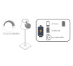Immagine di Lampada Ricaricabile Per Tavolo Bar Ristorante Led Drink Touch Dimmer IP54 Intec Light