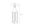 Immagine di Lanterna Da Giardino Bianca Ricaricabile Led Touch IP54 Oberon Intec Light