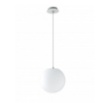 Immagine di Lampada A Sospensione Boccia Plastica Bianca 30 cm Per Esterni IP65