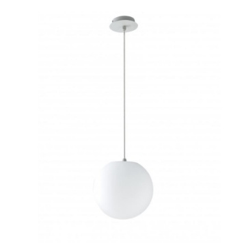 Immagine di Lampada A Sospensione Boccia Plastica Bianca 40 cm Per Esterni IP65