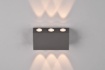 Immagine di Applique Rettangolo Led Sopra e Sotto Antracite Clyde IP54 Trio Lighting