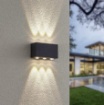 Immagine di Applique Rettangolo Led Sopra e Sotto Antracite Clyde IP54 Trio Lighting