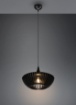 Immagine di Sospensione Rotonda Listelli Legno Naturale Nero Colino Trio Lighting