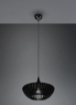 Immagine di Sospensione Rotonda Listelli Legno Naturale Nero Colino Trio Lighting