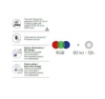 Immagine di Lampada Galleggiante Sfera 30 cm Led RGBW Ricarica Solare IP65 Con Telecomando