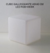 Immagine di Lampada Galleggiante Cubo 40 cm Led RGBW Ricarica Solare IP65 Con Telecomando