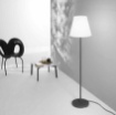 Immagine di Piantana Da Esterno Antracite Paralume Bianco IP65 Geco Bar Intec Light