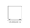 Immagine di Lampada Da Terra Cubo Luminoso Da Giardino 30x30 cm Geco E27 Intec Light