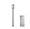 Immagine di Lampione Da Giardino Squadrato 200cm Metallo Vetro Mirage IP44 Intec Light