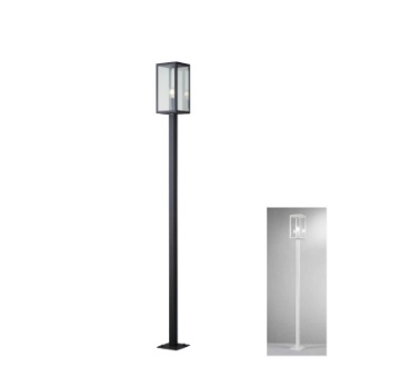 Immagine di Lampione Da Giardino Squadrato 200cm Metallo Vetro Mirage IP44 Intec Light
