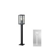 Immagine di Lampioncino Da Giardino Squadrato Metallo Vetro Mirage H90 cm IP44 Intec Light