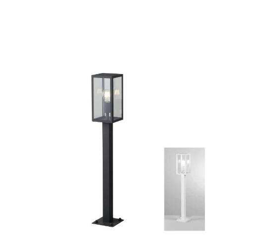 Immagine di Lampioncino Da Giardino Squadrato Metallo Vetro Mirage H90 cm IP44 Intec Light