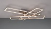 Immagine di Lampada Nichel Moderna da Soffitto Rettangoli Girevoli Led Switch Dimmer Corso Trio Lighting