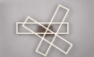 Immagine di Lampada Nichel Moderna da Soffitto Rettangoli Girevoli Led Switch Dimmer Corso Trio Lighting