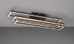 Immagine di Plafoniera 3 Rettangoli Girevoli Led Switch Dimmer Corso Nero Opaco Trio Lighting