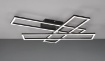 Immagine di Plafoniera 3 Rettangoli Girevoli Led Switch Dimmer Corso Nero Opaco Trio Lighting