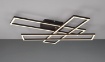 Immagine di Plafoniera 3 Rettangoli Girevoli Led Switch Dimmer Corso Nero Opaco Trio Lighting