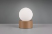 Immagine di Lumetto Comodino Countess Base Color Caffè e Sfera Vetro Bianco Trio Lighting 