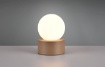 Immagine di Lumetto Comodino Countess Base Color Caffè e Sfera Vetro Bianco Trio Lighting 