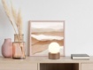Immagine di Lumetto Comodino Countess Base Color Caffè e Sfera Vetro Bianco Trio Lighting 