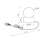 Immagine di Piccolo Lume da Comodino Countess Base Effetto Legno e Sfera Vetro Bianco Trio Lighting