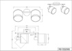 Immagine di Lampada Davos Cromo Doppio Faretto Spot 2xE14 Orientabile Tessuto Bianco e Grigio Trio Lighting