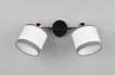 Picture of Lampada Davos Cromo Doppio Faretto Spot 2xE14 Orientabile Tessuto Bianco e Grigio Trio Lighting