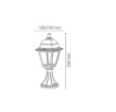 Immagine di Lampioncino Basso Da Giardino 39 cm Classico Roma Paletto Nero Intec Light